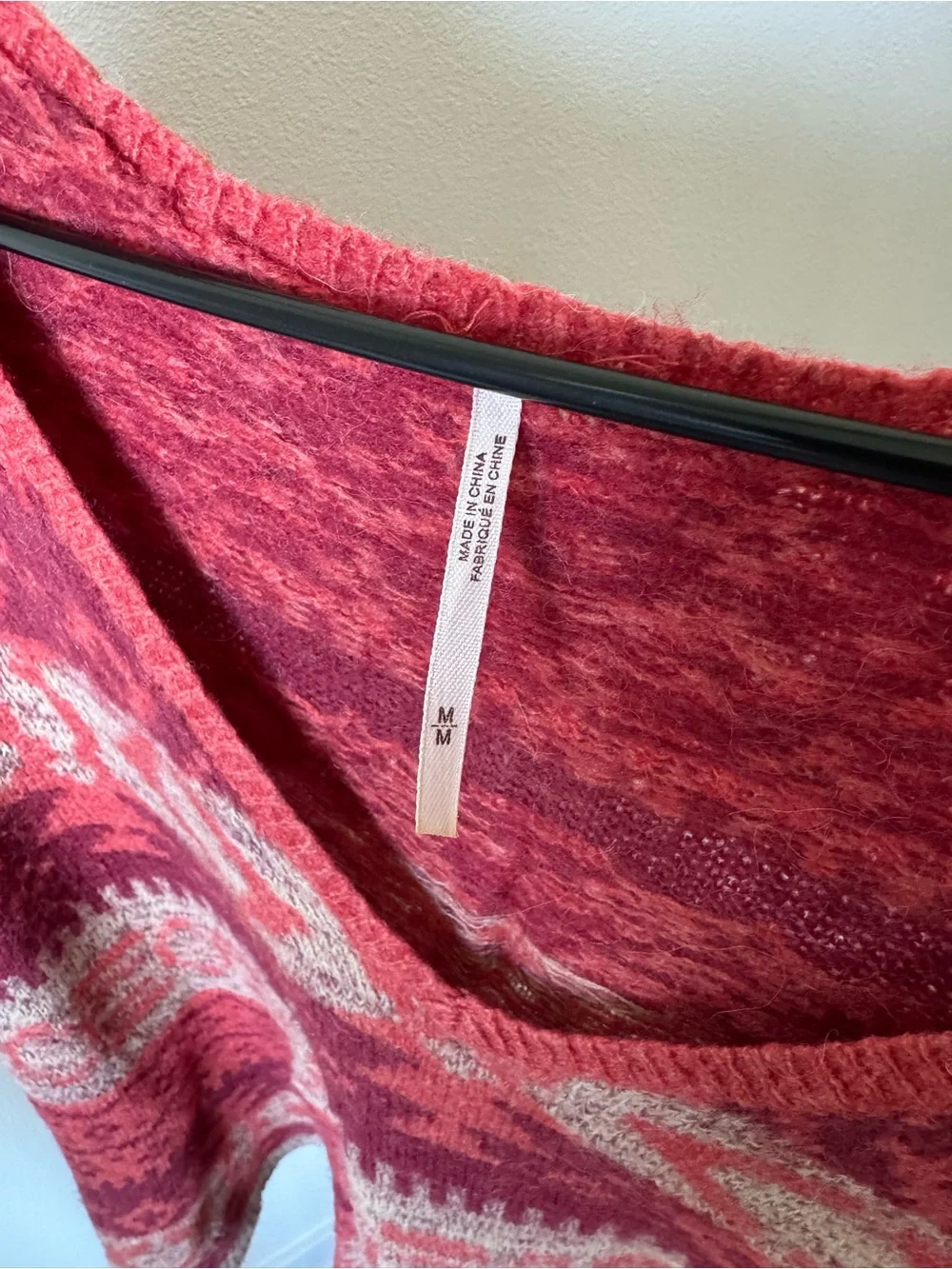 Free People Tribal sweater flared hem Medium